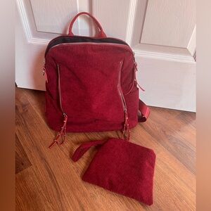 NWOT Corduroy mini backpack
